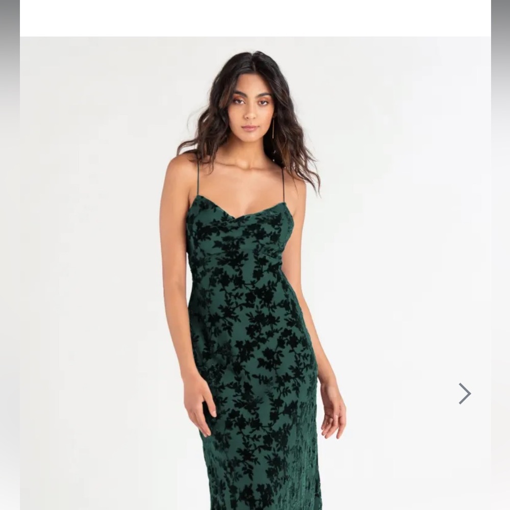 Jenny Yoo green velvet dress